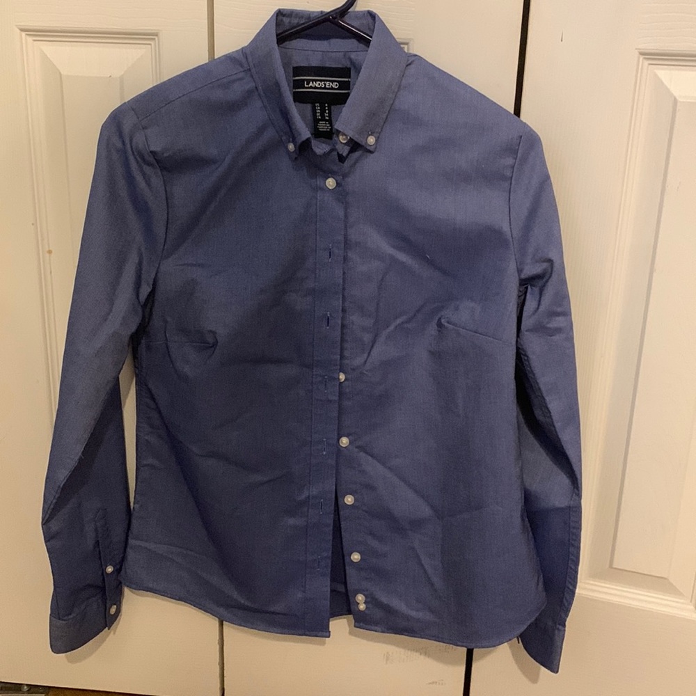 Lands end uniform button down shirt